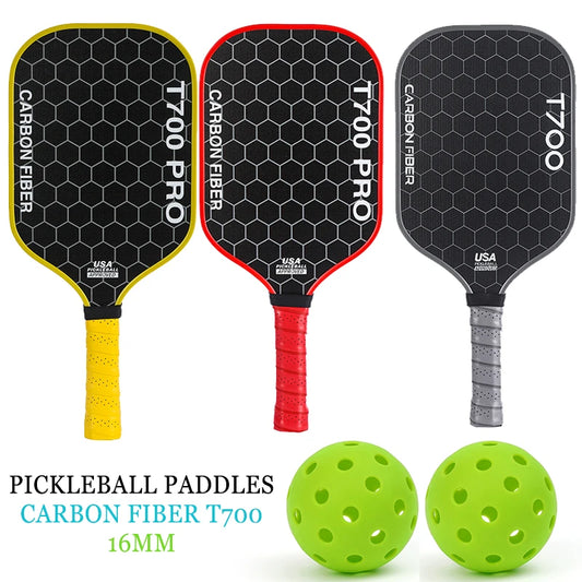 T700 Carbon Fiber Pickleball Paddle 16mm Polypropylene Honeycomb Core Pickleballs Paddles Pickle Ball