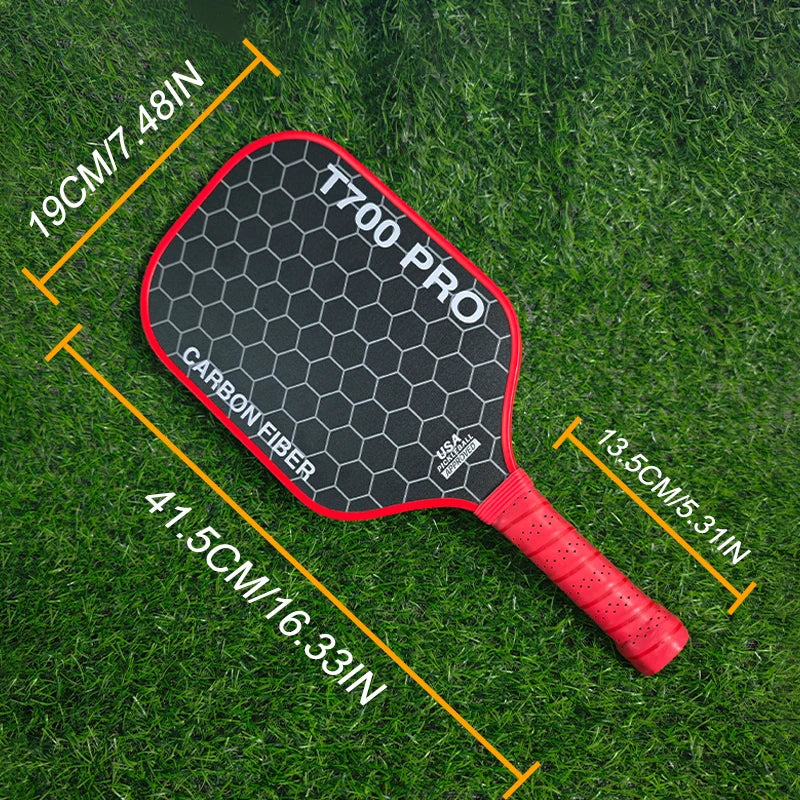 T700 Carbon Fiber Pickleball Paddle 16mm Polypropylene Honeycomb Core Pickleballs Paddles Pickle Ball
